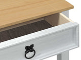 Console table with Drawer White 55 x 35 x 73 cm Solid Pine Wood 42024942