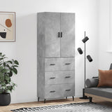 Highboard Concrete Grey 69.5x34x180 cm Engineered Wood 3195863