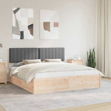 Bed Frame with Upholstered Headboard Dark Grey 180 x 200 cm 3398215