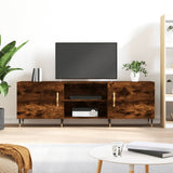 TV Cabinet Smoked Oak 150x30x50 cm Engineered Wood 829081