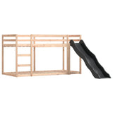 Bunk Bed without Mattress with Slide and Curtains Pink 90x200 cm 3284190