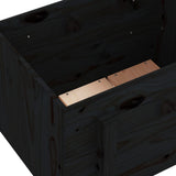 Garden Planter Black 62x50x57 cm Solid Wood Pine 825209