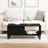 Coffee Table Black Oak 90 x 50 x 36.5 cm Engineered Wood 862963