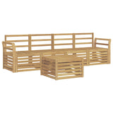 Outdoor Sofa Set 5 pcs White Solid Acacia Wood 3391354