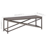 Garden Bench 120 cm Poly Rattan Grey 46211