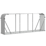 Log Holder Light Grey 234x45x100 cm Galvanised Steel 364555