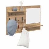 Wall-Mounted Coat Rack with Shelf Artisan Oak 90 x 10 x 50 cm 874522