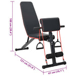 Weight Bench Manual Black 132 x 54 x 100 cm Steel 42007904