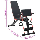 Weight Bench Manual Black 132 x 54 x 100 cm Steel 42007904