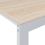 ZNTS Computer Desk White and Oak 110x60x73 cm Engineered Wood 30198