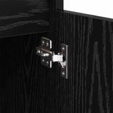 Sideboard with Drawer Black Oak 60 x 35 x 70 cm Engineered Wood 881211