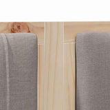 Upholstered Headboard Brown 120 cm Solid Pine Wood 879077