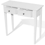 ZNTS Dressing Console Table with Two Drawers White 241145