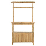 Outdoor Bar Table with Storage Natural 110 x 50 x 210 cm Bamboo 42028062