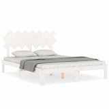 Bed Frame without Mattress White 140x200 cm Solid Wood Pine 3193727