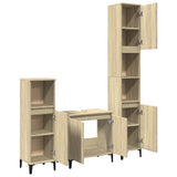 3 Piece Bathroom Furniture Set Sonoma Oak Engineered Wood 3282655