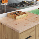 Garage Storage Cabinet Artisan Oak 30x51x85 cm Solid Wood Pine 860588