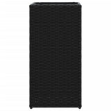 Garden Planter Black 30x30x60 cm Poly Rattan 366410
