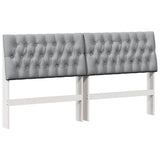 Upholstered Headboard Light Grey 180 cm Solid Pine Wood 879328