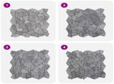 Mosaic Tiles Light Grey 30 x 30 cm Marble 42033528