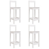 5 Piece Garden Bar Set White Solid Wood Pine 3154741