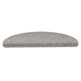 Stair Mats Self-adhesive Sisal-Look 15 pcs 65x21x4 cm Silver 326871