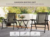 Three-Piece Garden Table and Chair Set - Black T3398P323786