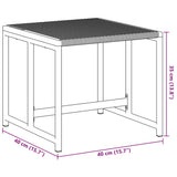 Garden Stools 4 pcs Black Poly Rattan 4008579