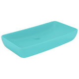 Luxury Basin Rectangular Matt Light Green 71x38 cm Ceramic 146958