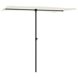 Garden Parasol with Aluminium Pole 2x1.5 m Sand White 47337