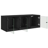 Wall Cabinet Black Oak 102 x 37 x 35 cm Engineered Wood 882921
