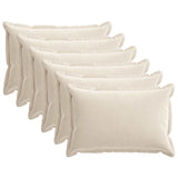 Cushion Cover 6 pcs HOUTEN Cream 50 x 75 cm Chenille Fabric 919856