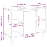 Bathroom Cabinet Artisian Oak 80x33x60 cm Engineered Wood 857134