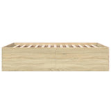 Bed Frame without Mattress Sonoma Oak 135x190 cm Double 3280946