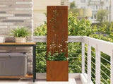 Garden Privacy Screen Rusty 32 x 32 x 150 cm Weathering steel 876384