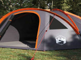 Dome Tent 4-Person 308 x 268 x 130 cm Grey and Orange Taffeta 42001010