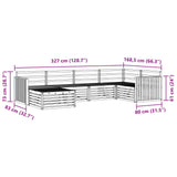 Outdoor Sofa Set 6 pcs Natural Solid Acacia Wood 3373734