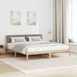 Bed frame Brown and taupe 180 x 200 cm Solid pine wood 3394356