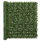 Balcony Privacy Screen with Dark Green Leaves 300x150 cm 3216424