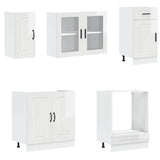8 Piece Kitchen Cabinet Set Porto High Gloss White Engineered Wood 3314813