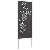 Garden Privacy Screen Black 50 x 140 cm Cold-rolled steel 876322
