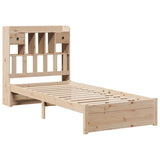 Bookcase Bed without Mattress 75x190cm Solid Wood Pine 3322403