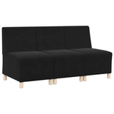 Modular Sofa Unit Armless 3 pcs Black 55 x 74 x 82 cm Velvet 3399809