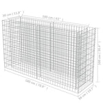 ZNTS Gabion Raised Bed Galvanised Steel 180x50x100 cm 143558
