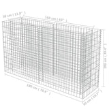 ZNTS Gabion Raised Bed Galvanised Steel 180x50x100 cm 143558