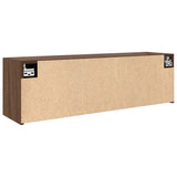 ZNTS Bathroom Wall Cabinet Brown Oak 100x25x30 cm Engineered Wood 860100