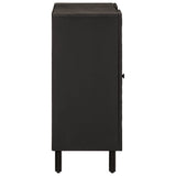 Side Cabinet Black Solid mango wood, engineered wood, iron 356847