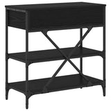 Console Table with Drawer Black Oak 75 x 34.5 x 75 cm Wood 871314