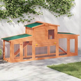 Large Rabbit Hutch Small Animal House Pet Cage with Roofs Wood 170163