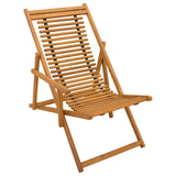Deck Chair 3 Position Solid Eucalyptus Wood Natural 42024925